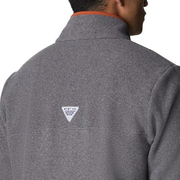 Columbia Men's Texas Longhorns Harborside Fleece 1/2 Zip PFG Jacket Gray Medium - Picture 5 of 6